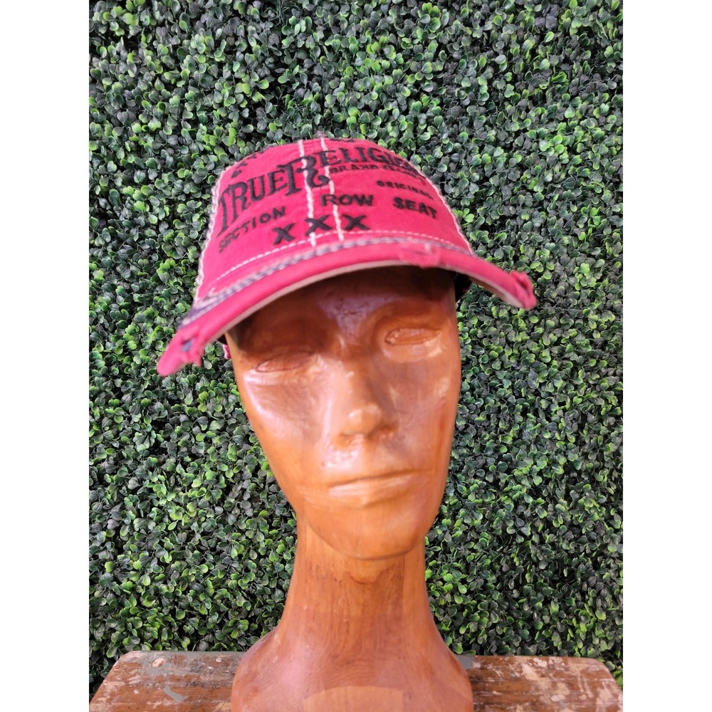 vtg 90s TRUE RELIGION STRAPBACK Hat //   designer skater grunge surf coast hat